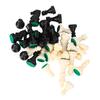 Plastic Chessmen Set International Chess Game Complete Chessmen Set Black&White
