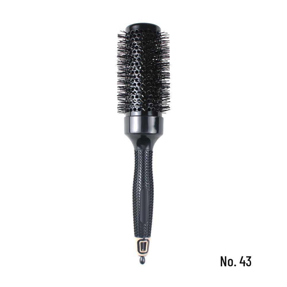 

Профессиональная круглая роликовая щетка для укладки – Теплопроводящая черная нейлоновая и керамическая парикмахерская щетка. Large