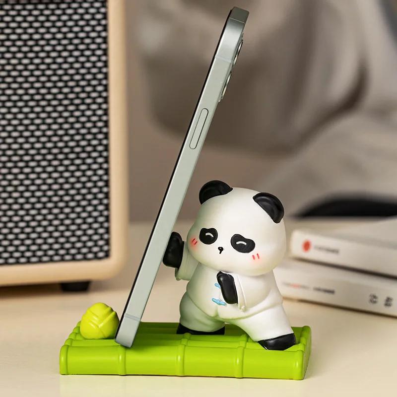 Desk Phone Holder Creative Panda Resin Cell Phone Holder Decorative Cute Cellphone Holder Mobile Stand Panda Cellphone Stand