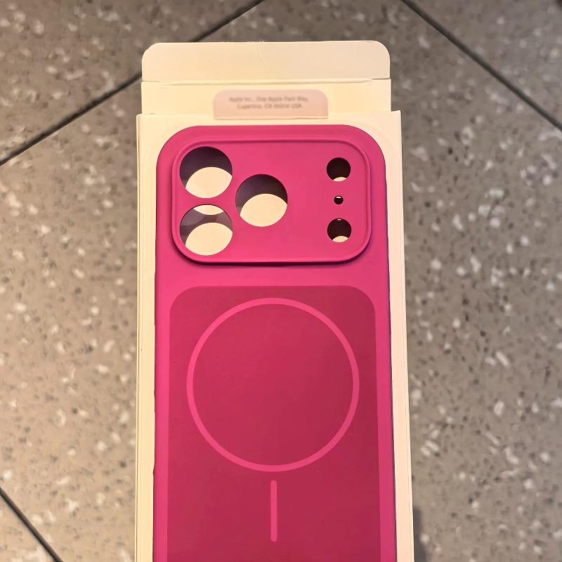 

Оригинальный Жидкий Силикон Чистого Цвета для Чехла Magsafe Для iPhone17Air 17Pro 17 Pro Max Большое Окно Ощущение Кожи Ударопрочный Чехол 17Promax