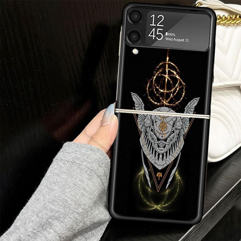 Dark Souls Game Case for Samsung Galaxy Z Flip7 Flip6 Flip5 Flip4 Flip3 5G Hard Phone Shell Z Flip 7 6 5 4 3 Black Cover