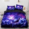 Galaxy Planet King Queen Duvet Cover Universe Sky Bedding Set 3D Blue Earth Outer Space Astronomy 2/3pcs Polyester Quilt Cover