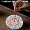 4pcs DIY Diamond Art Incense Burner Stick Holder Acrylic Crystal Art Incense Tray Ornament Special Shaped for Adults Beginners