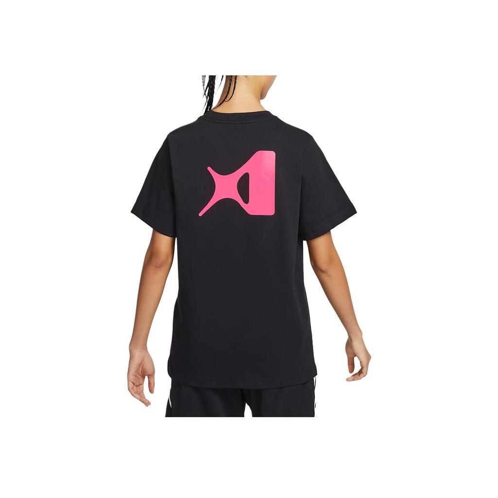 Nike Printed Loose Fit Crew Neck Short Sleeve T-Shirt Women Tops Black HQ1697-010