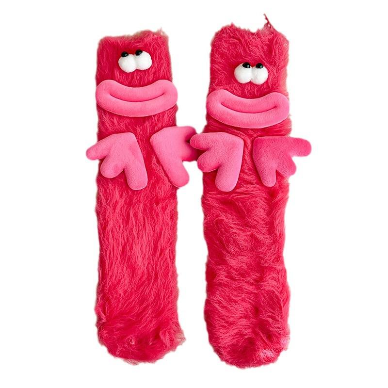 Women's Mink Fleece Mid-Tube Winter Floor Socks - Thick, Warm, and Cozy for Home and Sleep