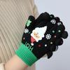 Full Fingers Gloves Santa Claus Printed Christmas Kids Mittens Women Knitted Gloves
