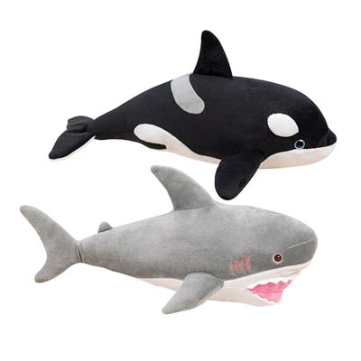 1pc 40/50CM Cartoon Killer Whale & Shark Plush Toys Stuffed Soft Animal Pillow Lovely Shark Dolls for Children Kids Birthday