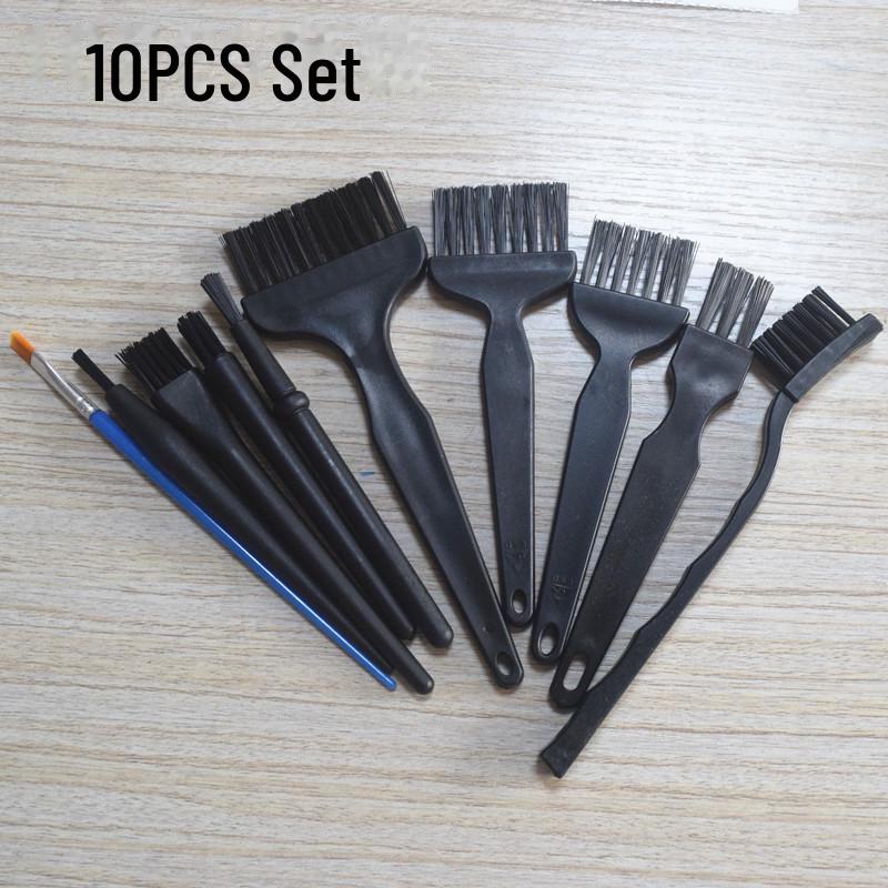 Ensemble de brosses antistatiques pour nettoyer téléphone, ordinateur, poussière de clavier et cartes PCB avec manche rond coudé