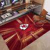 Custom Rug Kansas City Chiefs Pattern Print Name Text Soft Non‑Slip Floor Carpet for Home Indoor Decoration