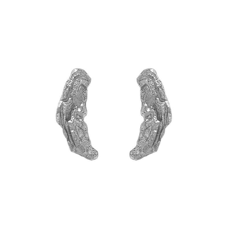 

Новые настоящие серьги из стерлингового серебра 925 пробы неправильной формы в форме луны для женщин, изысканные ювелирные изделия, 2022, женские серьги, подарочные аксессуары для друзей