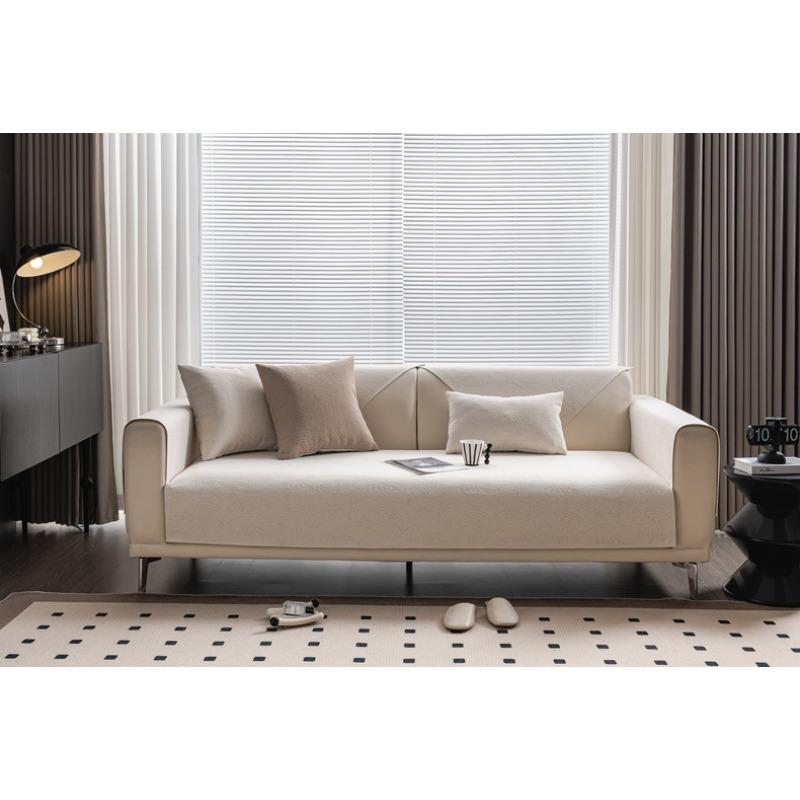 Light Luxury Solid Color Sofa Cushion Chenille Universal Simple Non-slip Sofa Cover Cloth Cover Seat Cushion for All Seasons