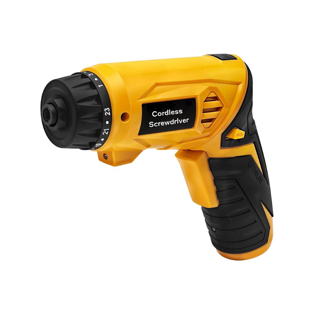 "Multi-Function Lithium Electric Screwdriver with Torque Adjustment and Frosted Storage Box for DIY Home Improvement"