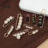 Invisible Waist Button 2Pcs Faux Pearl Tightener for Pants, Reusable Cincher Pin Pants Waistband Loose Jeans, No Sewing Skirts Neckline Fixation Clip