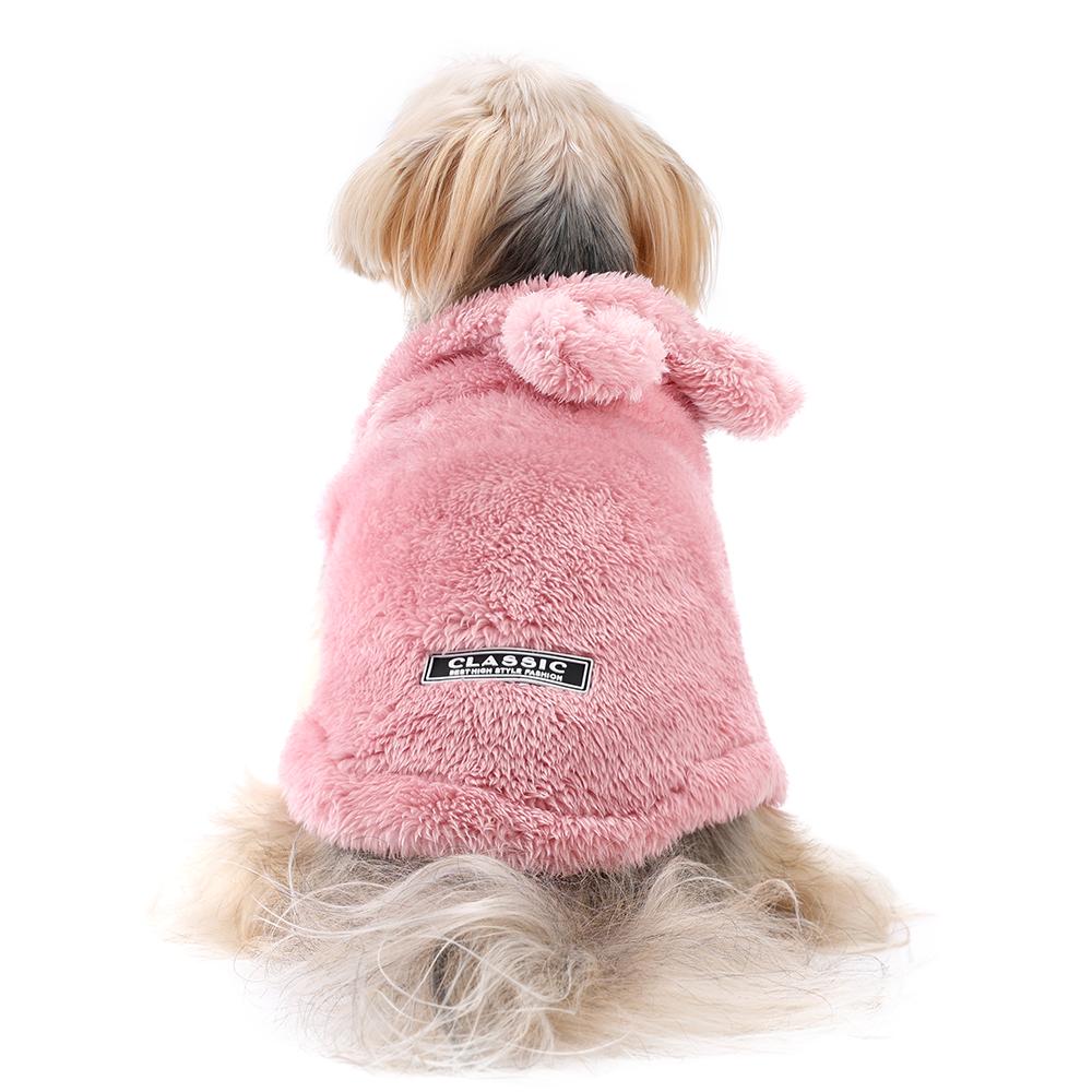 Autumn Winter Dog Clothes for Small Medium Dogs Warm Plush Rabbit Ears Pet Coat Cute Soft Puppy Sphynx Cat Chihuahua Costume