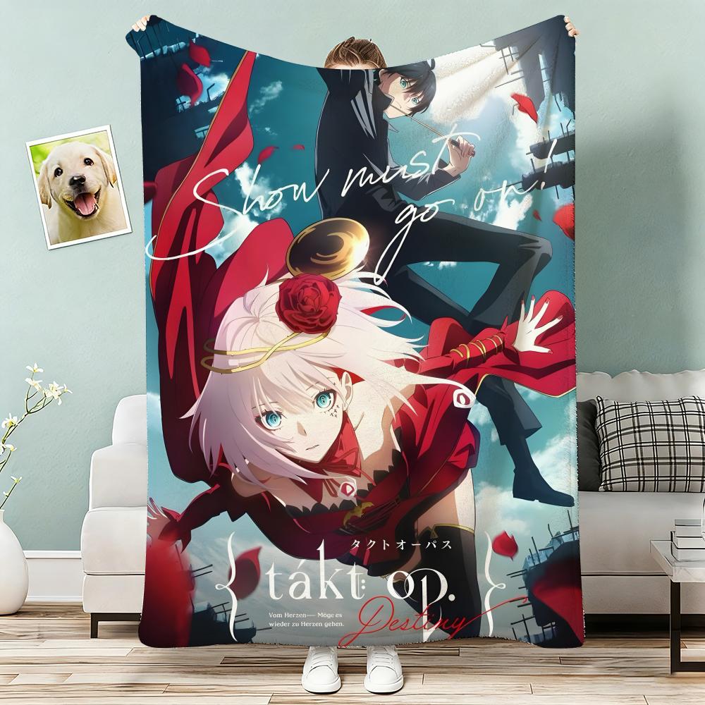 Takt Op. Destiny Throw Lightweight 240g Flannel Blanket Soft Skin-friendly for Summer Cooling 75x90cm