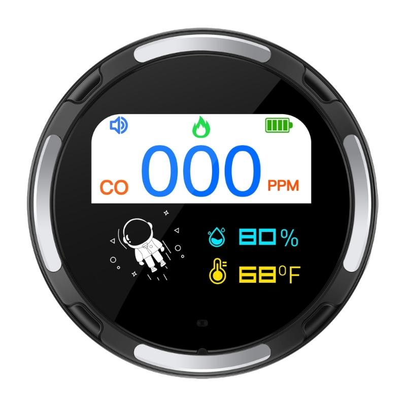 Intelligent Carbon Monoxide Tester Customizable Warning Level Visual Audible Alarms Portable Design For Multiple Environment