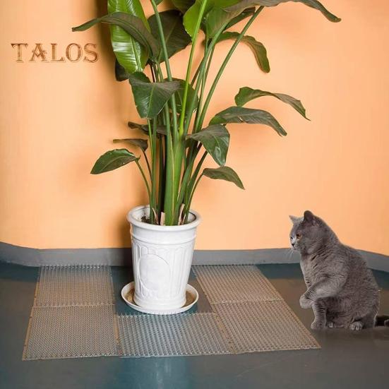 6/12 pezzi Tappetino per escrementi di gatto Tappetino deterrente per animali domestici con punta Tappetino per addestramento animali domestici per tenere lontani gatti e cani da piante, mobili, uso interno ed esterno