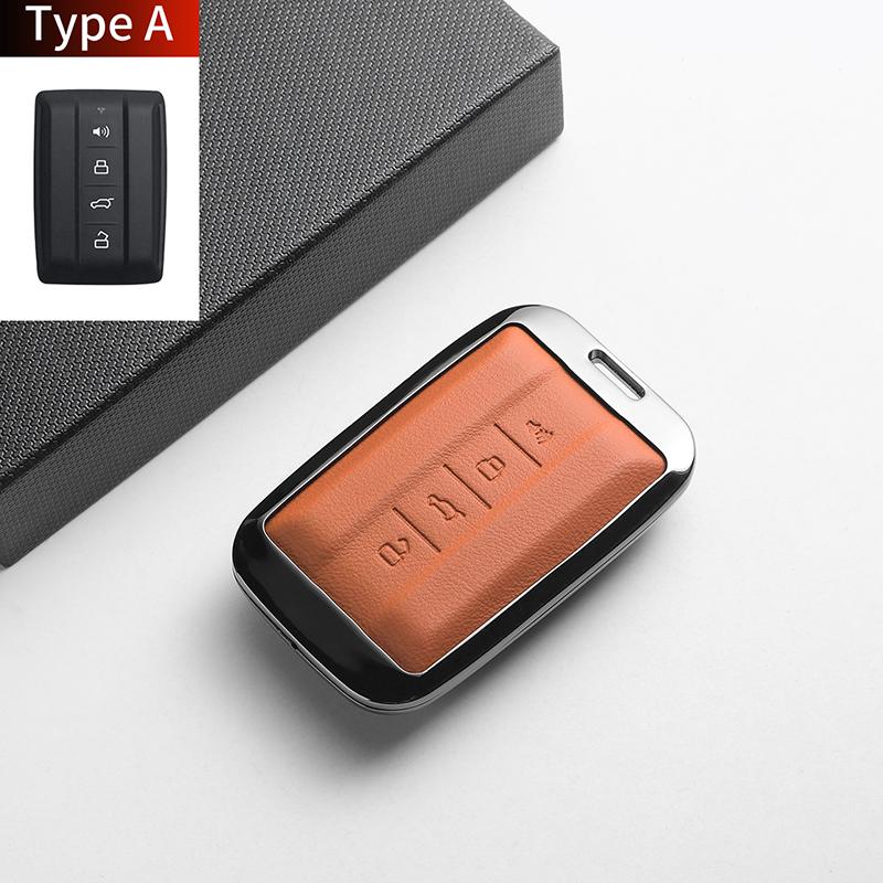 For Great Wall GWM TANK 300 400 500 700 Tank300 400 Tank500 700 Leather Metal Car Smart Key Case Cover Decorative Accessories