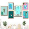 Nordic Abstract Wall Art Pictures Prints People Swimming In A Pool Canvas Painting Woman In Water Posters for Living Room Decor No Frame