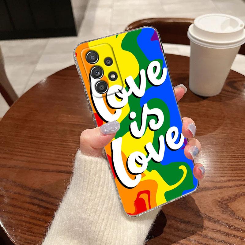 Gay Pride Flag Lesbians LGBT For Samsung Galaxy A55 Case A54 A52 A53 5G A15 A14 A13 A21S A23 A51 A34 A35 A33 A32 A72 Phone Cover
