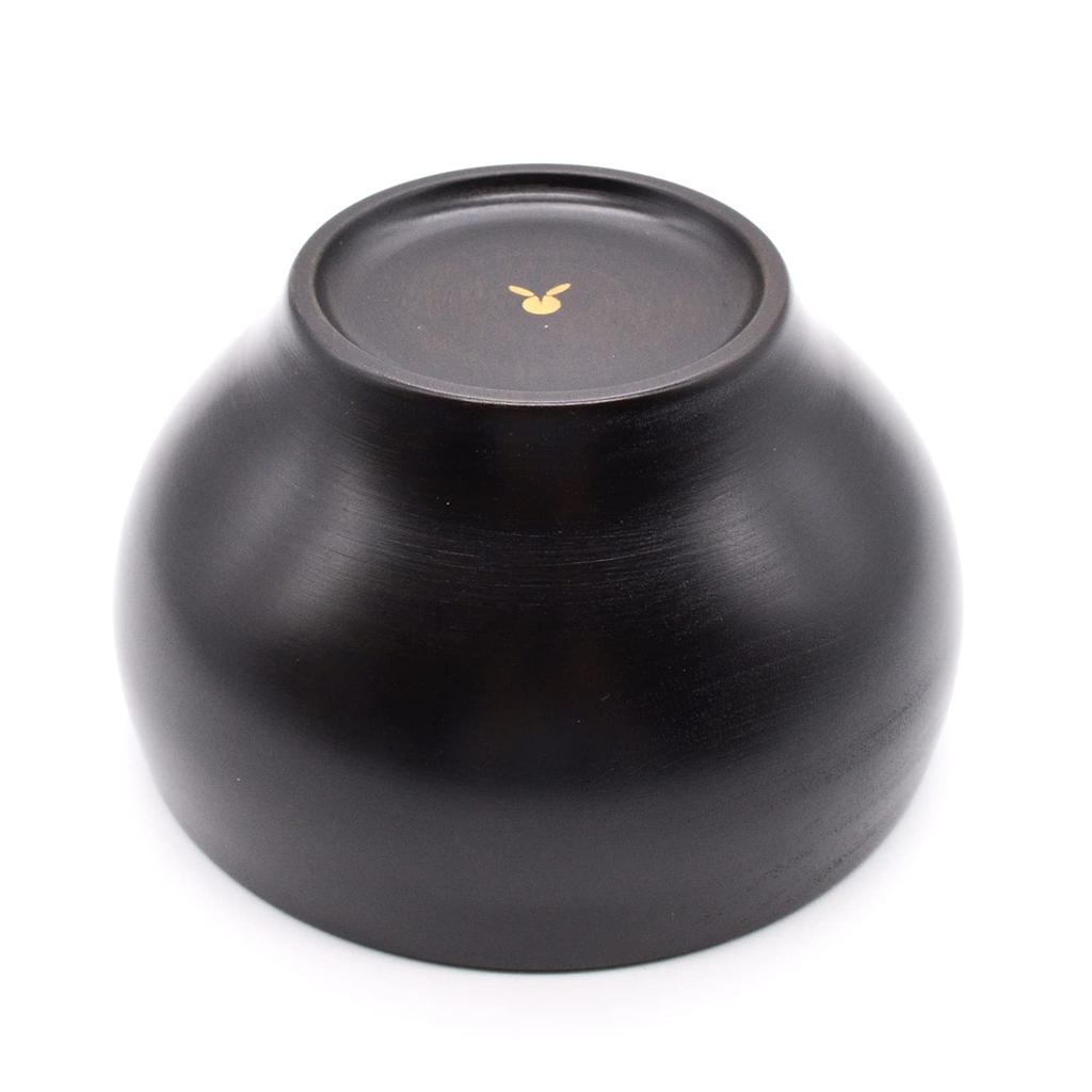 Yamanaka Wooden Soup Large Cherry Blossom Round Lacquerware, Kashoan, Bowl, Bowl, (approx. 12cm), Wood, Bowl, Black, SO-0555