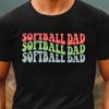 Softball Dad Retro Text Tee | Softball Dad T-Shirt, 7 Colors