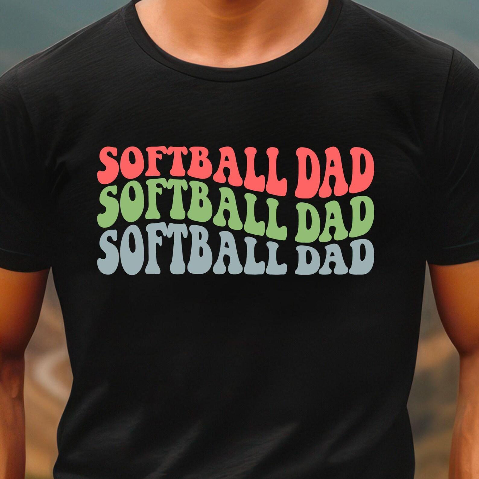 Softball Dad retro text Tee | Softball dad T-Shirt, 7 colors XL