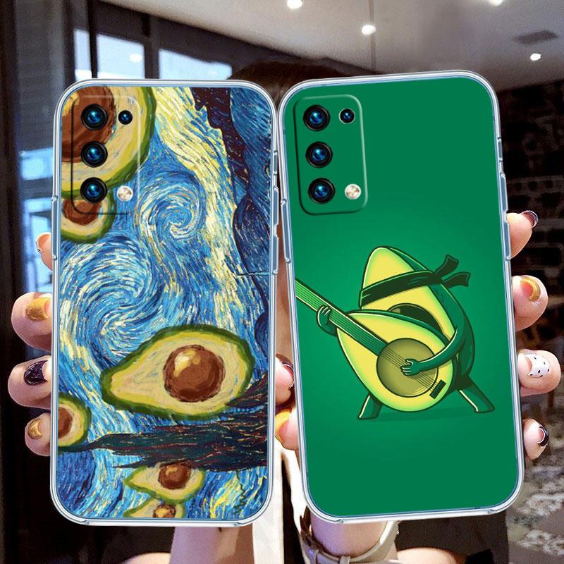 IK8 Avocado fruit art Transparent Phone Case for Motorola Moto Edge 20 30 40 50 S30 Fusion Ultra Pro Neo Lite + G200 G23