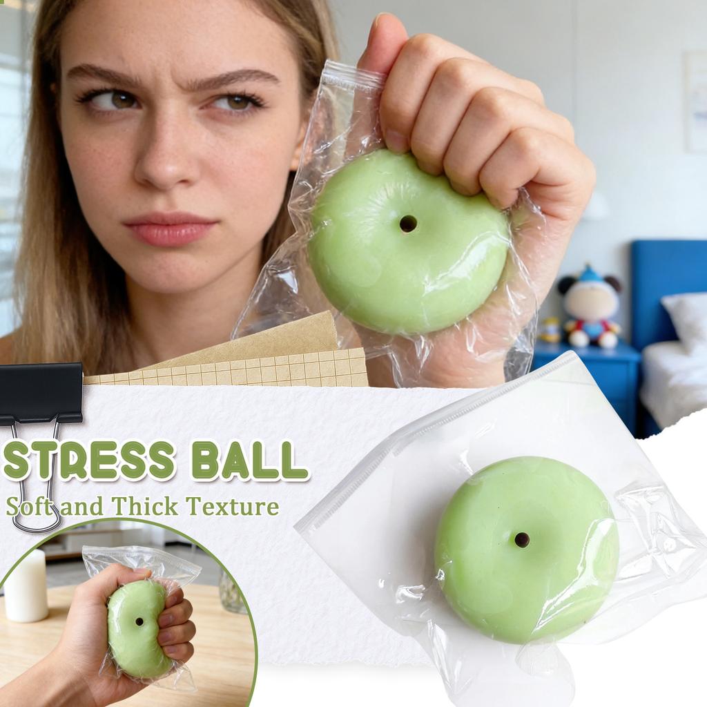 Simulated Green Fruit, Stress Relieving Hand Toy, Elastic Silicone Sensory Toy, Suitable For Offices, Schools, Students, And Desks.