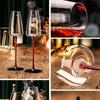 Red Stem Wine Glass Set, Hand-Blown Crystal Burgundy Glasses for Red Wine & Champagne