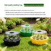 Round 13-Hole Seedling Tray Set: Three-Piece Gardening Pot for Succulents with Heat and Moisture Retention.