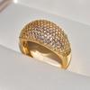 Luxury Star Ring: Full Diamond Zircon Gold-Plated Silver Fashion Jewelry for Women