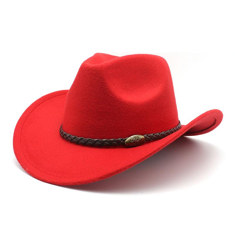 Western Cowboy Hat For Men With Wool Blend For Outdoor Riding And Sun Protection