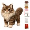 Tabby Cat DIY Crochet Kit for Beginners Adults Birthday Gifts Easy Arts and Crafts Knitting Kit W/ Step-by-Step Tutorials
