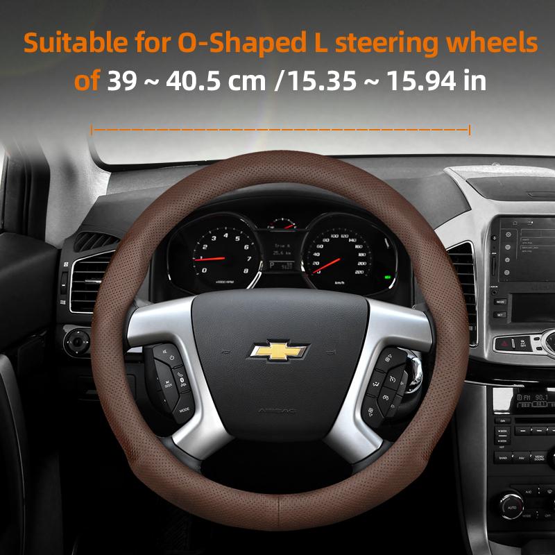 Suitable for Chevrolet Ultra-Thin Breathable Leather Steering Wheel Cover Suitable for Celze Spark Captiva Orlando Lacetti Equinox Malibu Monza Expre