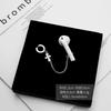 Orecchini Airpods Anti-Perdita Tendenza Creativa, Bluetooth Wireless Senza Foratura Orecchie Orecchini a Croce in Acciaio Inossidabile