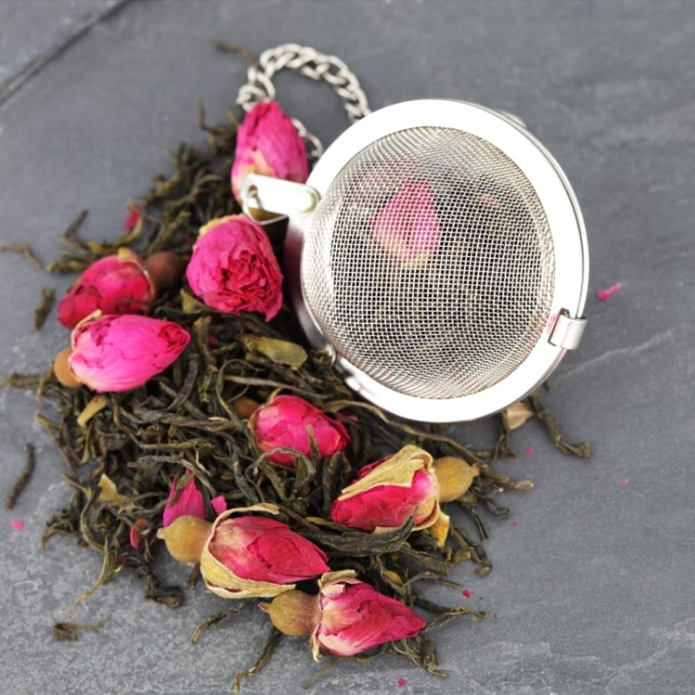 2 stk Rustfritt Stål Sil Gjenbrukbar Te-kule Tesil Kjøkkentilbehør