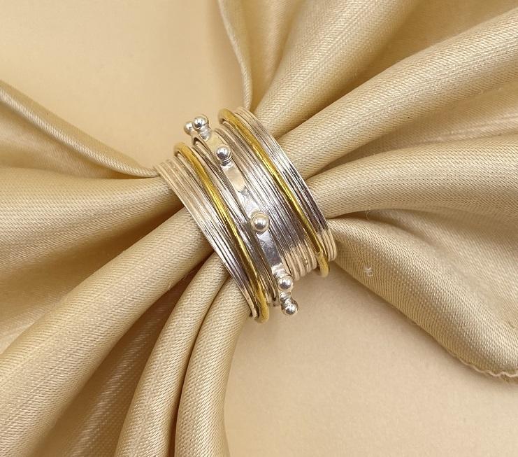 

Кольцо с замысловатой чеканкой, кольцо из стерлингового серебра 925 пробы, кольцо-спиннер, кольцо для большого пальца, кольцо для медитации, вращающееся кольцо, кольцо-лента, кольцо из цельного серебра.