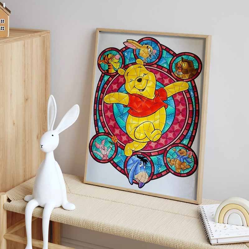 Disney Diamond Painting Winnie The Pooh and Friends Themed Illustration Wall Decoration Full Diamond Crossstitch DIY Gift Home Decoration