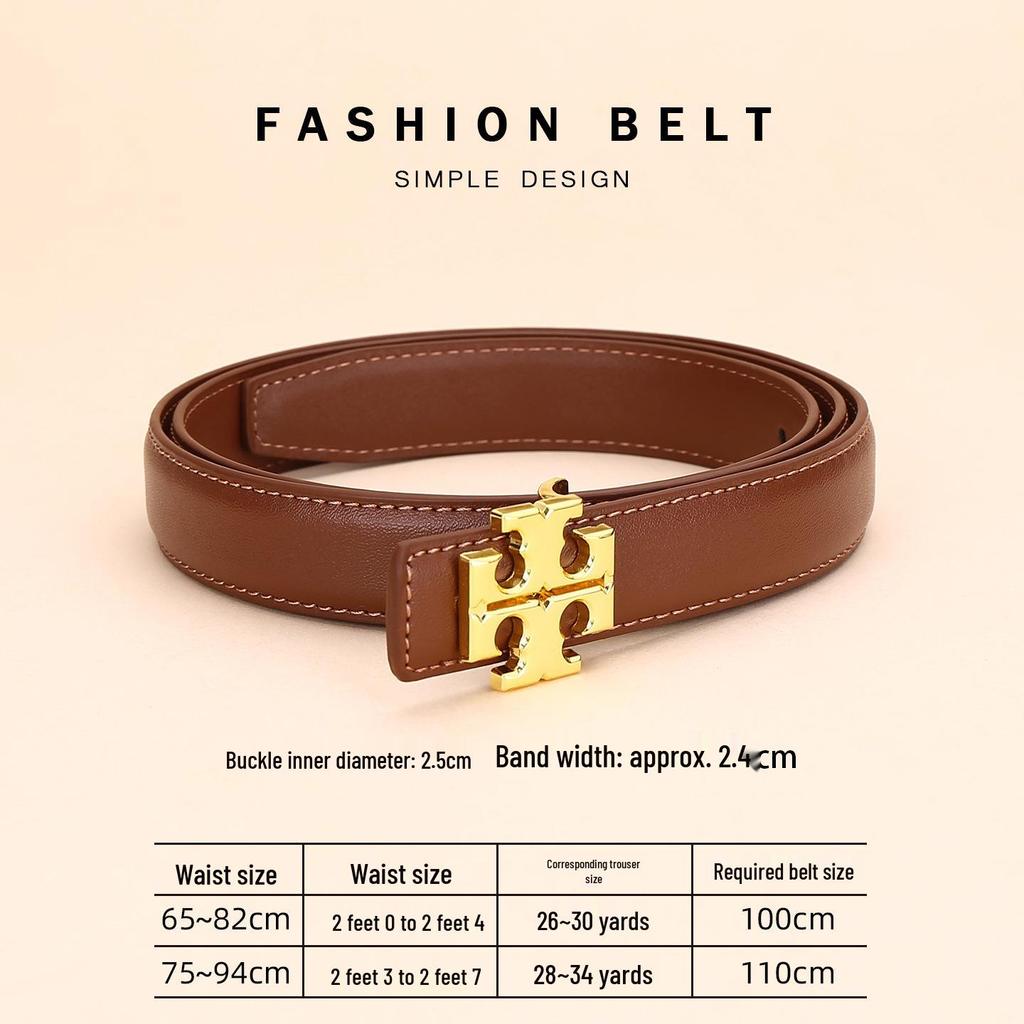 Hochwertiger Damen-Modegürtel aus Rindsleder - Vielseitiges Statement-Taillenaccessoire für Hosen, Japanischer & Koreanischer Stil.