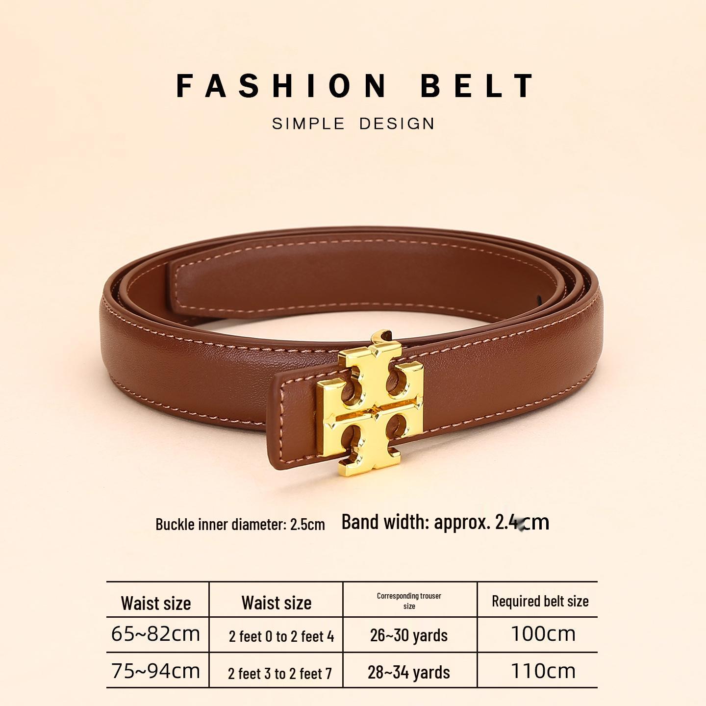 

Жіночий Високоякісний Модний Шкіряний Ремінь - Універсальний Акцентний Аксесуар для Талії до Штанів, Японський та Корейський Стиль. 110 cm