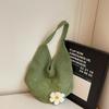 Summer Seaside Vacation Beach Woven Shoulder Bag Women's 2025 New Large-capacity Flower Cotton Thread Hollow Tote Bag
