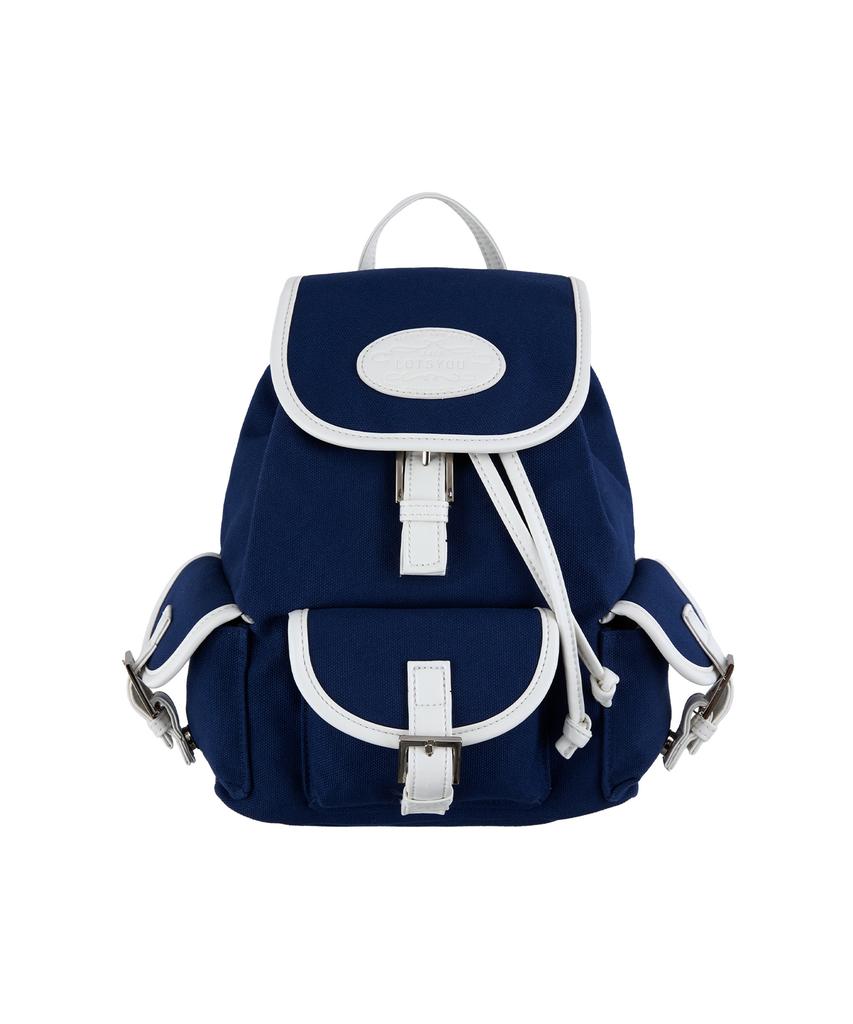 Lotsyou Nostalgia Canvas Backpack Navy