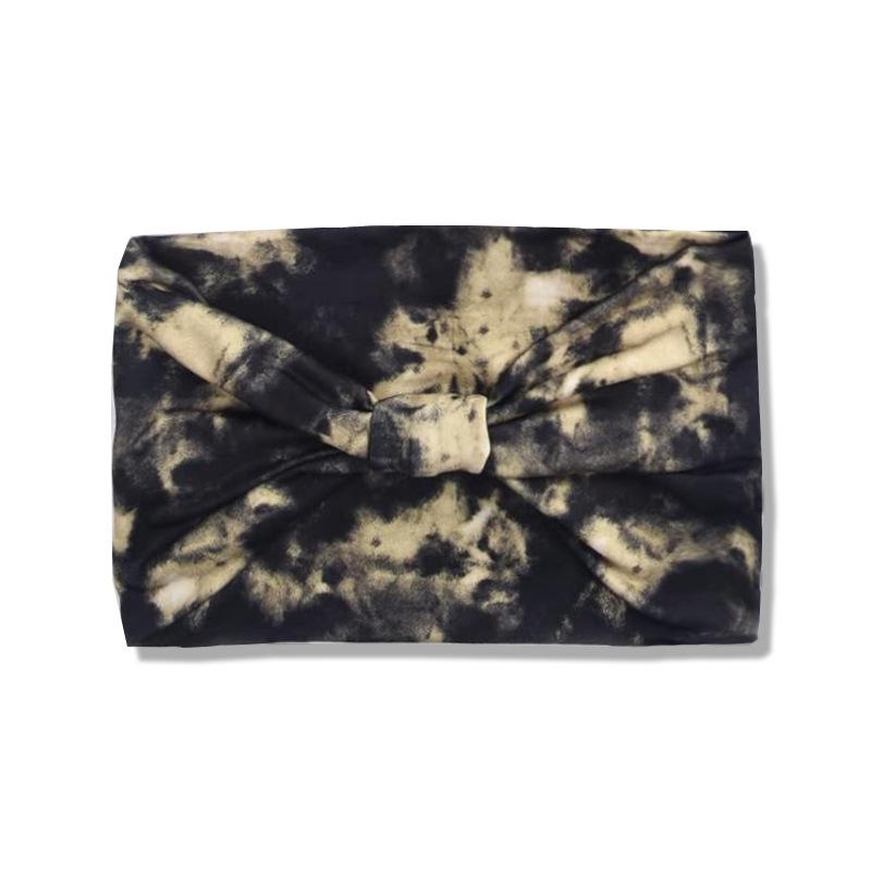 European American Women's Hair Band African Print Pattern Wide Edge Elastic Knot Sports Yoga Headband Women's Headwear Hair