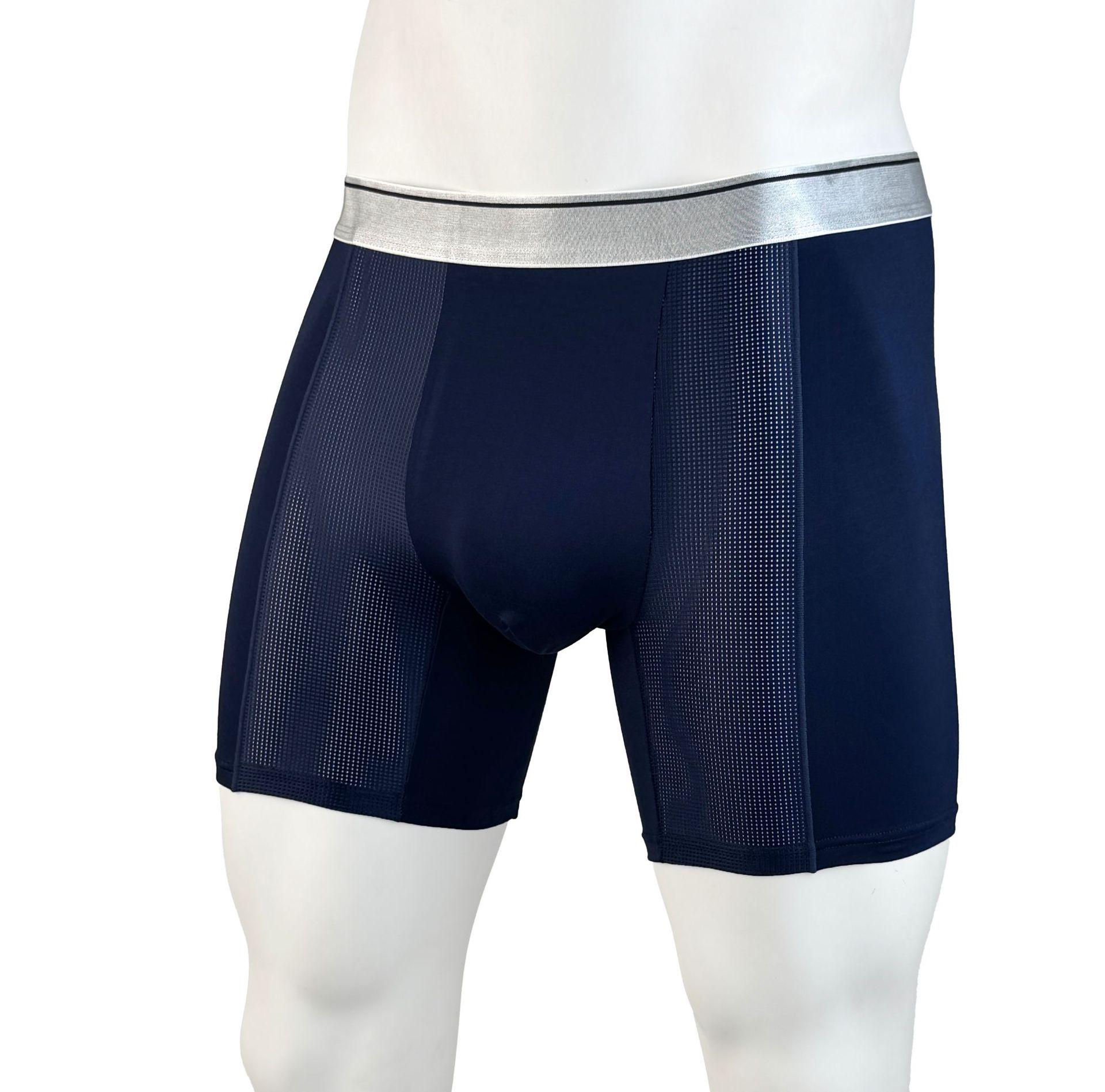 

Men s Breathable Mesh Antibacterial Seamless Modal Boxer Briefs - Plus Size 3XL