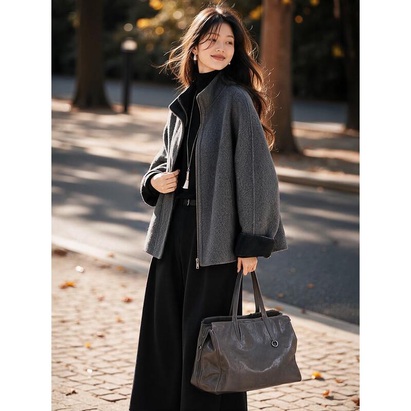 Mohan Yimei Minimalist Double-Sided Wool-Blend Short Jacket