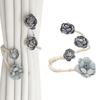 Rose Flower Curtain Tieback No Drill Hooks Creative Living Room Window Rope Tie  Flower Curtain Holdbacks for Home Decor