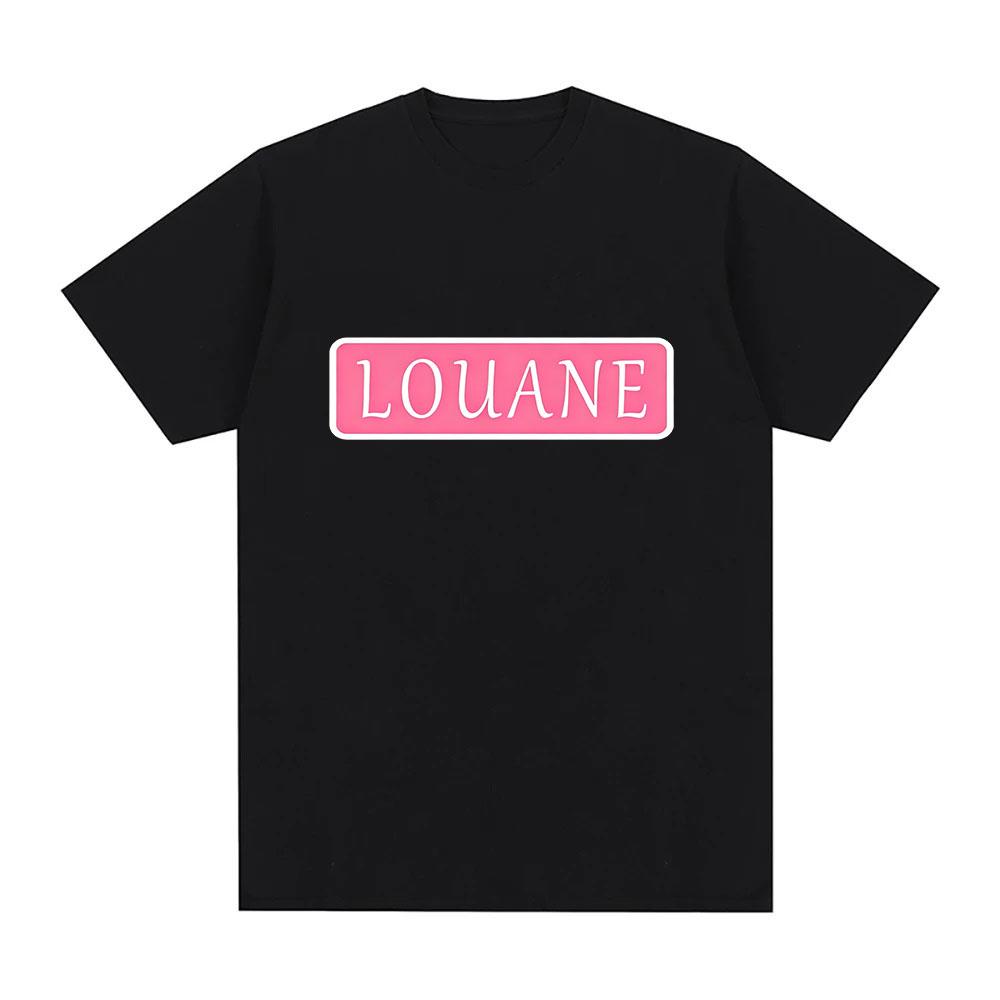 

Louane 100% Cotton T-shirt Classic Graphic Print Tees Unisex Casual Streetwear Spring Summer Fashion Casual O-neck Tops Adult XS чёрный