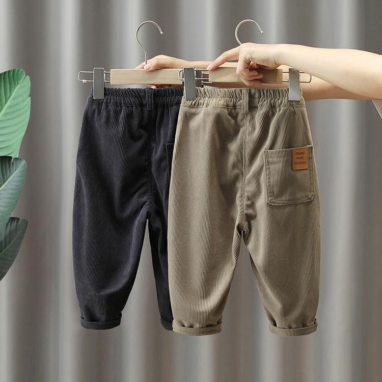 MAITA Boys' Pants Spring and Autumn Baby's Autumn Boys' Pants Children's Handsome Corduroy Casual Pants Casual Pants