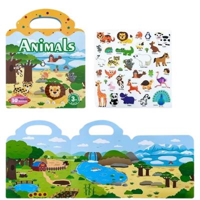 Montessori Quiet Book for Children Puzzle Word Recognition Early Education Enlightenment Stickers Toy Book for Kids